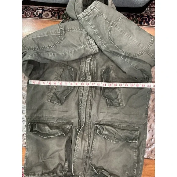 Converse Military Field Jacket, Army Green, Men's Small, Farm Chore Coat, Lined - Picture 16 of 16